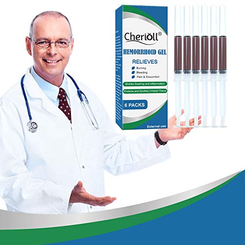 Hemorrhoid Ointment, Hemorrhoid & Fissure Gel, Hämorrhoiden Creme, Hämorrhoiden Behandlung, zur Linderung von Juckreiz, Blutung, Schwellung, Brennen & Unbehagen-6Pack