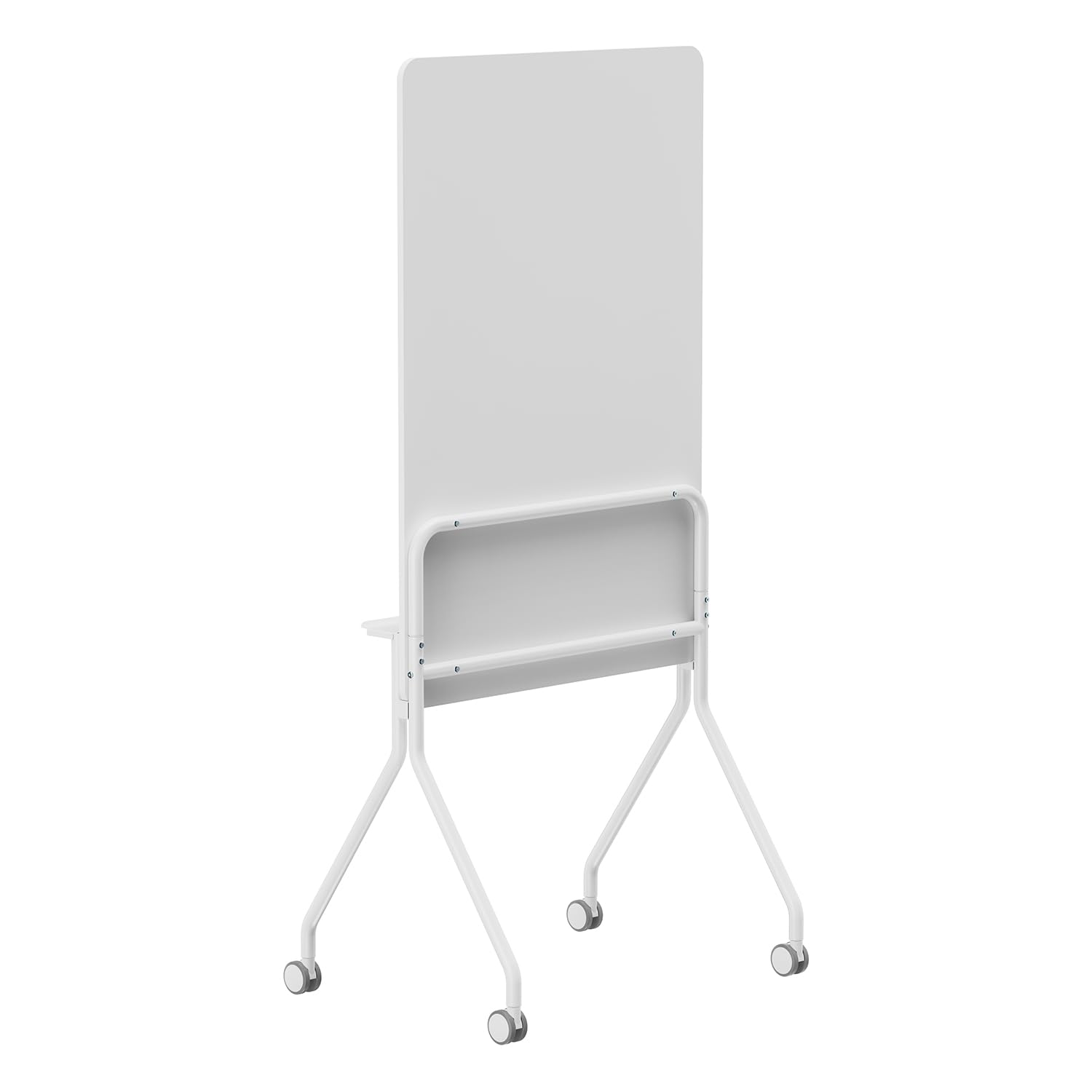 Ergo Office Tableau Blanc Mobile effaçable à Sec 119x79 cm Horizontal Simple Face avec roulettes verrouillables et étagère Pratique (Orientation Verticale, 1190x790mm)