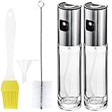 HORRAu 2 X Ölsprüher Ölspray für Speiseöl, 100ml Öl Sprühflasche Glas für Küche, Heißluftfritteuse, Kochen, Gasgrill