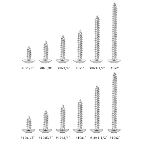 #8 x 3/4" Phillips Truss Head Wood Screws 100 piezas HS/ZGLS-03 miniatura 5