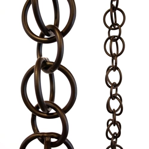 Nutshell Stores Double Loops Rain Chain - Bronze - 9 Feet