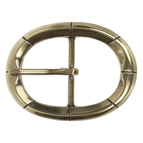 Beltiscool Hebilla de Cinturón Hombre Libre de Níquel Marrón Antique Brass Cover