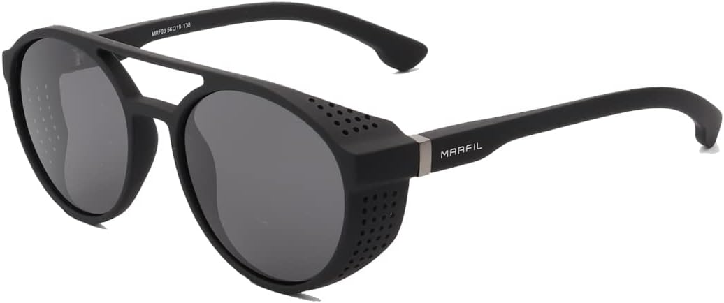 Marfil Orion Round Sunglasses Steampunk Goggles - Womens Sunglasses Uv 400 Filter, Circle Men Sunglasses