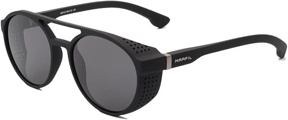 Marfil Orion Round Sunglasses Steampunk Goggles - Womens Sunglasses Uv 400 Filter, Circle Men Sunglasses