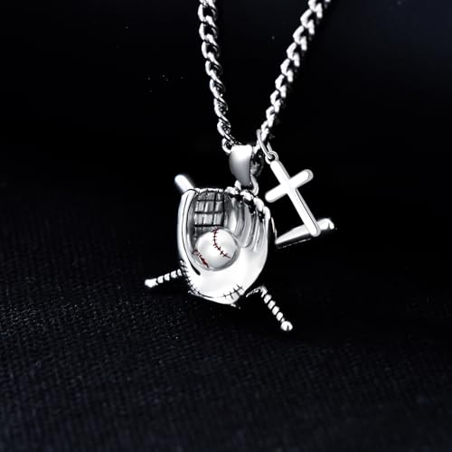 925 Sterling Silver Sport Necklaces I CAN DO ALL THINGS Bible Verse Cross Pendant Sports Fan Gifts for Men Women Athletes Sport Lovers2