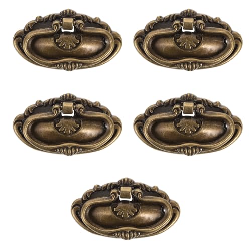 OHPHCALL Perillas y Tiradores Vintage para Muebles 5 Conjuntos Manijas para Cajones de Madera y Tornillos para Uso Doméstico