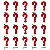 Framendino, 20 Pack Red Question Mark Hair Clips Funny Barrettes for Cosplay Party