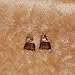 Small Brown Crystal Dangle Earrings for Women – Hypoallergenic Amber Drops, Lightweight Geometric Earrings for Sensitive Ears, Fashion Jewelry Gift for Birthday and Holidays