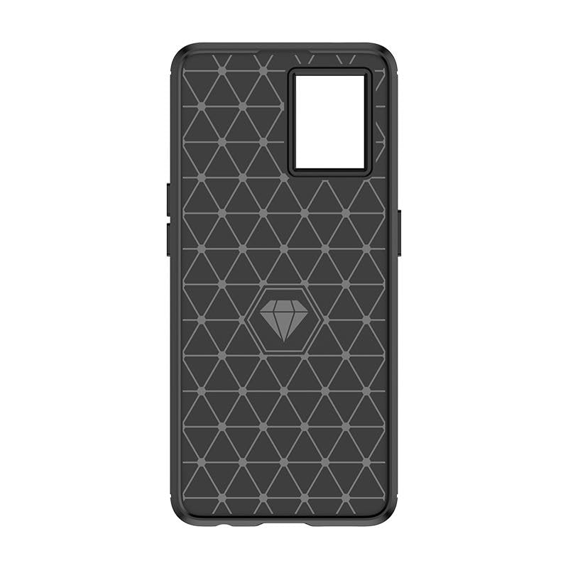 Image of Hybrid Carbon Fiber Back Case for Oppo F21 Pro 4G (Black)