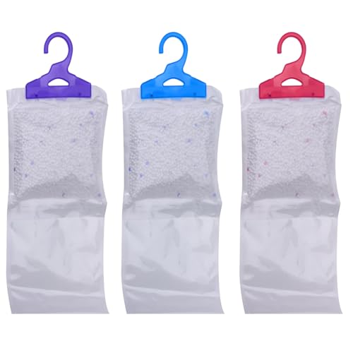 Juego de 3 deshumidificadores para colgar, 210 g, granulado con bolsa de 500 ml