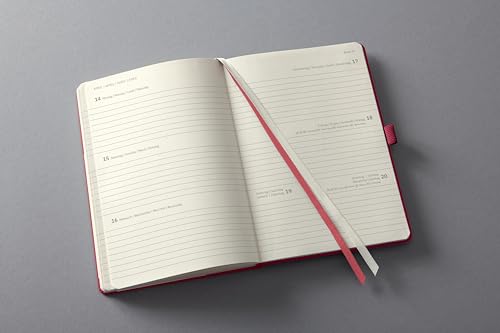 SIGEL C2570 Conceptum Weekly Planner 2025, Approx. A5, red, hardcover, 2 Pages = 1 Week, 192 Pages, ca. A5 - Image 3