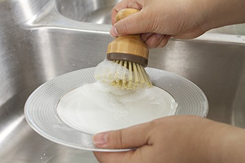 Evriholder Mini Scrub Brush Dish Scrubber Made Of Sustainable Bamboo And Recycled Plastic #TOP1