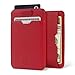 Vaultskin CHELSEA Slim Minimalist Leather Wallet for Men with RFID Blocking, Front Pocket Credit Card Holder (Carmine Red)