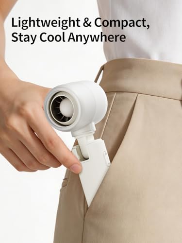 Snapgear Handheld Fan CHill2, Clip-on Fan, Dual-Axis Adjustable, Folds 90° Vertically & Rotates 180° Horizontally, 5 Speeds, 14000 RPM, USB Rechargeable, Portable for Stroller, Crib, Umbrella, Desk - image 8