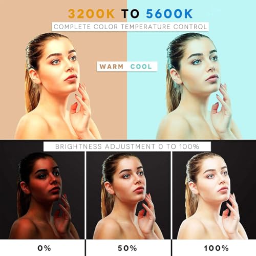 Image of GIFTMAX 18 Inch LED Ring Light with Stand | 2 Color Modes & Dimmable Brightness | Remote Control | for YouTube, Makeup, Vlogging, Video Shoot, Live Streaming | Compatible with iPhone & Android