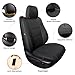FREESOO for Jeep Grand Cherokee Seat Covers 2011-2021, Leather Car Seat Covers, Luxury Waterproof Seat Covers for Cars, Automotive Cushion Protector Accessories - Front Seats Black