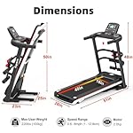 Ksports Foldable 16.5 Inch Cardio Fitness Portable Treadmill with Bluetooth Connectivity, LCD Display, and Tracking Apps for Home Gym Equipment, Black - Image 2
