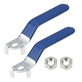 LT Easiyl 2 Pezzi 10x6mm Leva A Un Quarto Di Giro Con Dadi M10 Per Valvola A Sfera DN25