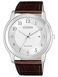 CITIZEN Reloj analógico Eco-Drive para Hombre, Blanco, Talla única, Correa