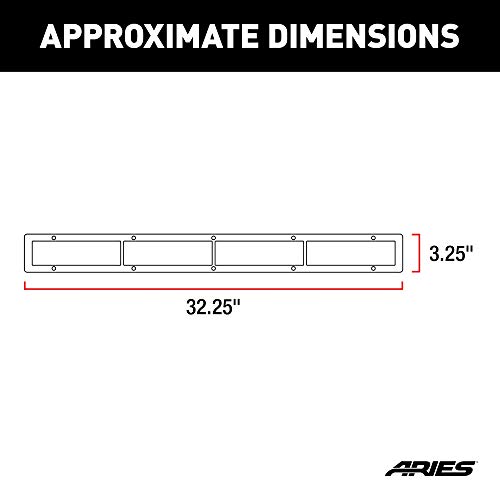 Image of ARIES PC30OB Pro Series 30-Inch Black Steel Grille Guard Light Bar Cover Plate