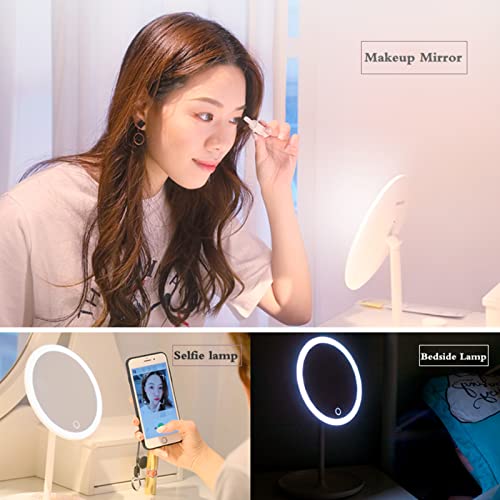 Espejo para maquillaje de mesa con luces y aumento miniatura 5