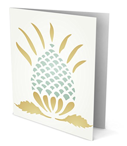Pineapple Stencil, 3.25 X 4 Inch (S) - Primitive Retro Art Decor Stencils For Painting Cards #TOP3