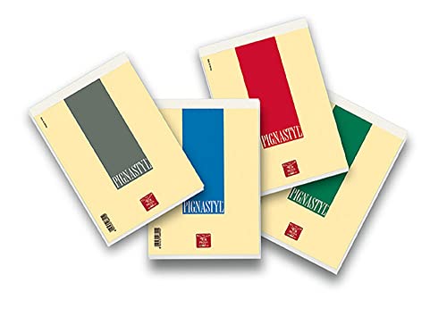 Pigna, Block PIGNASTYL, Metallic Stitch, A5 2x29,7 cm, 70 Blatt, 80 g/m² Papier, 4 Fächer, innen BI, weiß, 10 Stück