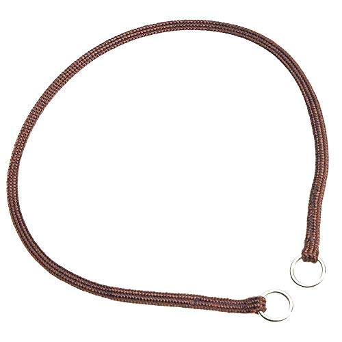 Mendota Pet Petite Slip Collar - Nylon Dog Collar - Made in The USA - Brown, 1 4 in x 22 in (Medium)