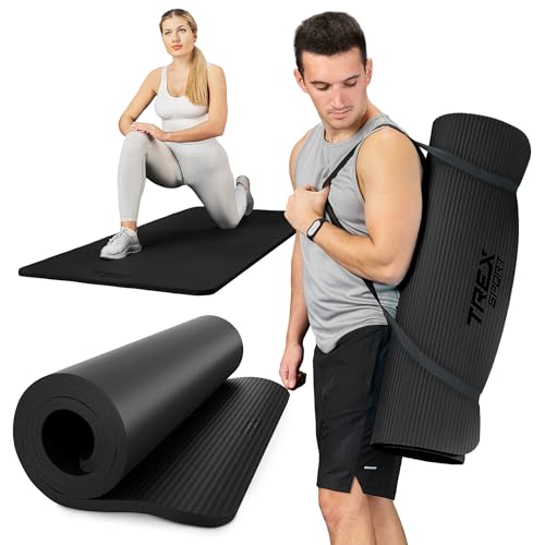 TREX SPORT Gymnastikmatte Fitnessmatte 2cm TX-029NGM | NBR Yogamatte Pilates 190×80×2cm | Trainingsmatte rutschfest, wasserdicht | Sportmatte schwarz TREX SPORT Gymnastikmatte Fitnessmatte 2cm TX-029NGM | NBR Yogamatte Pilates 190×80×2cm | Trainingsmatte rutschfest, wasserdicht | Sportmatte schwarz