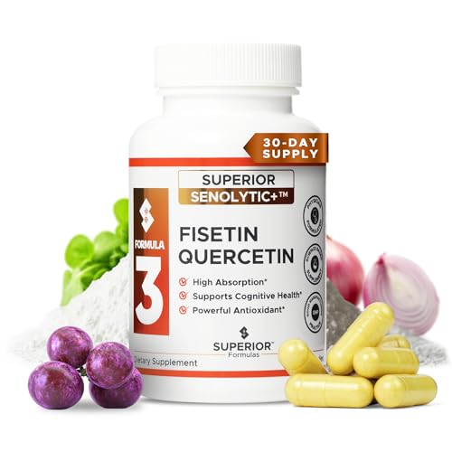 Superior Formulas | Superior SENOLYTIC+ | Fisetin-Quercetin Complex | Physician-Formulated and Science-Based Supplement for Adults 18+ | Promotes Cellular Repair | Boosts Longevity & Healthspan