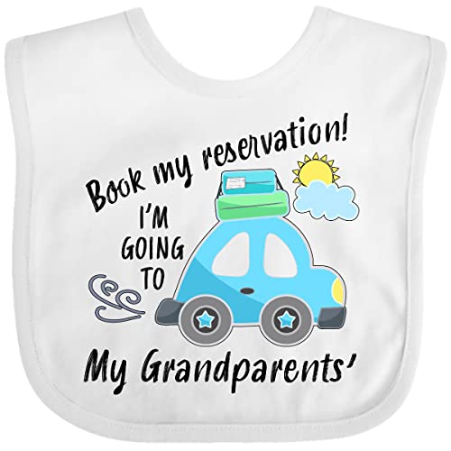 inktastic Book My Reservation I'm Going To My Grandparents' Baby Bib