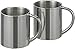 Tassen Becher günstig Kaufen-2 Stück Edelstahl Thermobecher Becher Thermosbecher Kaffeebecher Isolierbecher Tassen