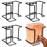Teenyyou 4 Pack 4lb Salt Block Holder for Deer Horses Blocks, Mineral Block Holder, Used for Goat, Deer Salt Lick Blocks, for Horses, Cattle, Sheep, Goat(Black)