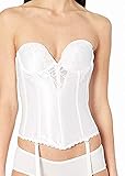 Va Bien Women's Satin Low Back Bustier, White, 36D