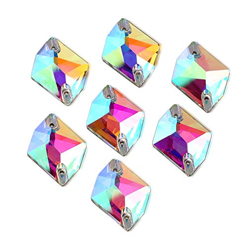 Irregular Cosmic Shape Crystal AB Sew On Rhinestones Flat Back Crystals Sewing Rhinestones Crystals Stone (AB, 17x21mm)