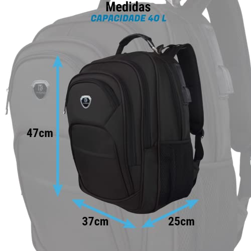 Mochila Para Notebook Feminina Grande Resistente Executiva Cor: Preto 5 41XH2hk6C+L