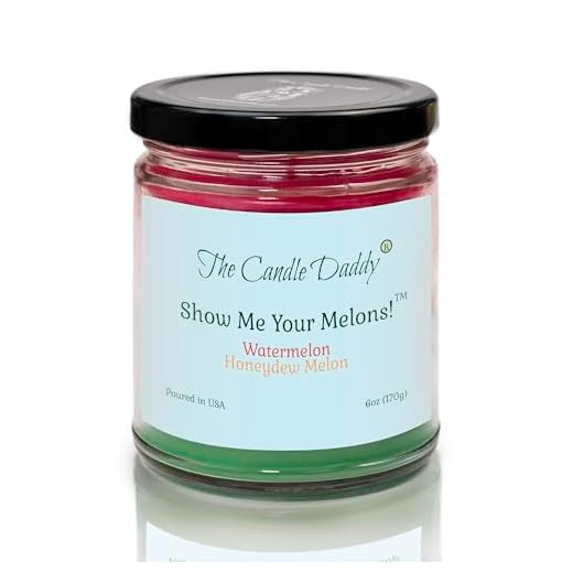 Show Me Your Melons- Funny Watermelon Honeydew Scented Candle - 6 Ounce Jar Candle- Hand Poured in Indiana