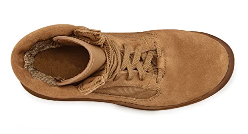 Belleville Men’s Tr501 8 Inch Amrap Athletic Training And Tactical Boots For Men - Army/Air Force Ocp Acu Coyote Brown Cattlehide Leather With Pt Traction Rubber Outsole, Coyote - 10 R #TOP4