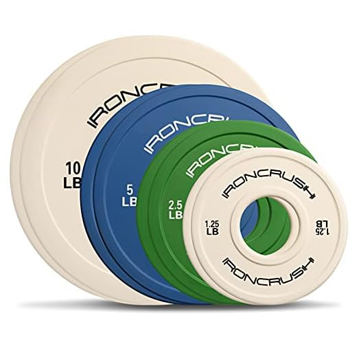 Iron Crush Fractional Change Plates for Olympic Weights, Strength Training, and CrossFit Bumper Plates - From 1.25lb to 10lb Weights, Rubber Coated for Olympic Barbells