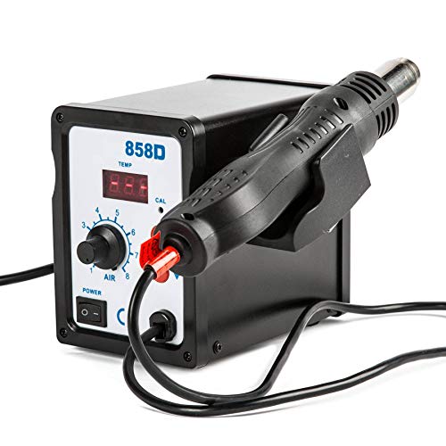 LETRA 858D Rework Station, 110V Digital SMD Hot Air Gun Soldering Rework Station, LED Temperature Display Screen Solder Iron Kit Heat Gun LETRA 858D Rework Station, 110V Digital SMD Hot Air Gun Soldering Rework Station, LED Temperature Display Screen Solder Iron Kit Heat Gun