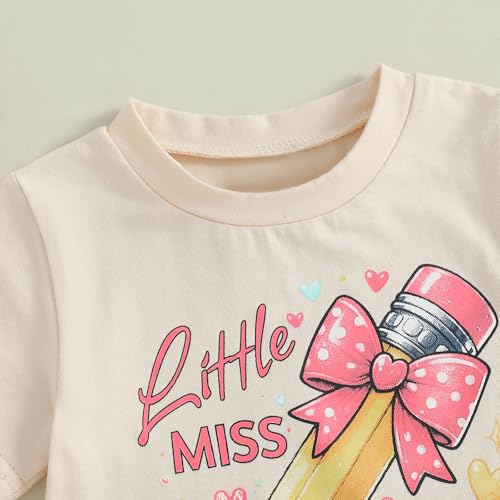 Toddler Girls Back to School T-Shirt Kindergarten Pre K First Grade Short Sleeve Shirt First Day of School Clothes4