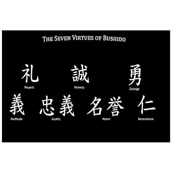 Amazon｜BINGJIACAI 武士道の七元徳！抽象的な黒と白の写真