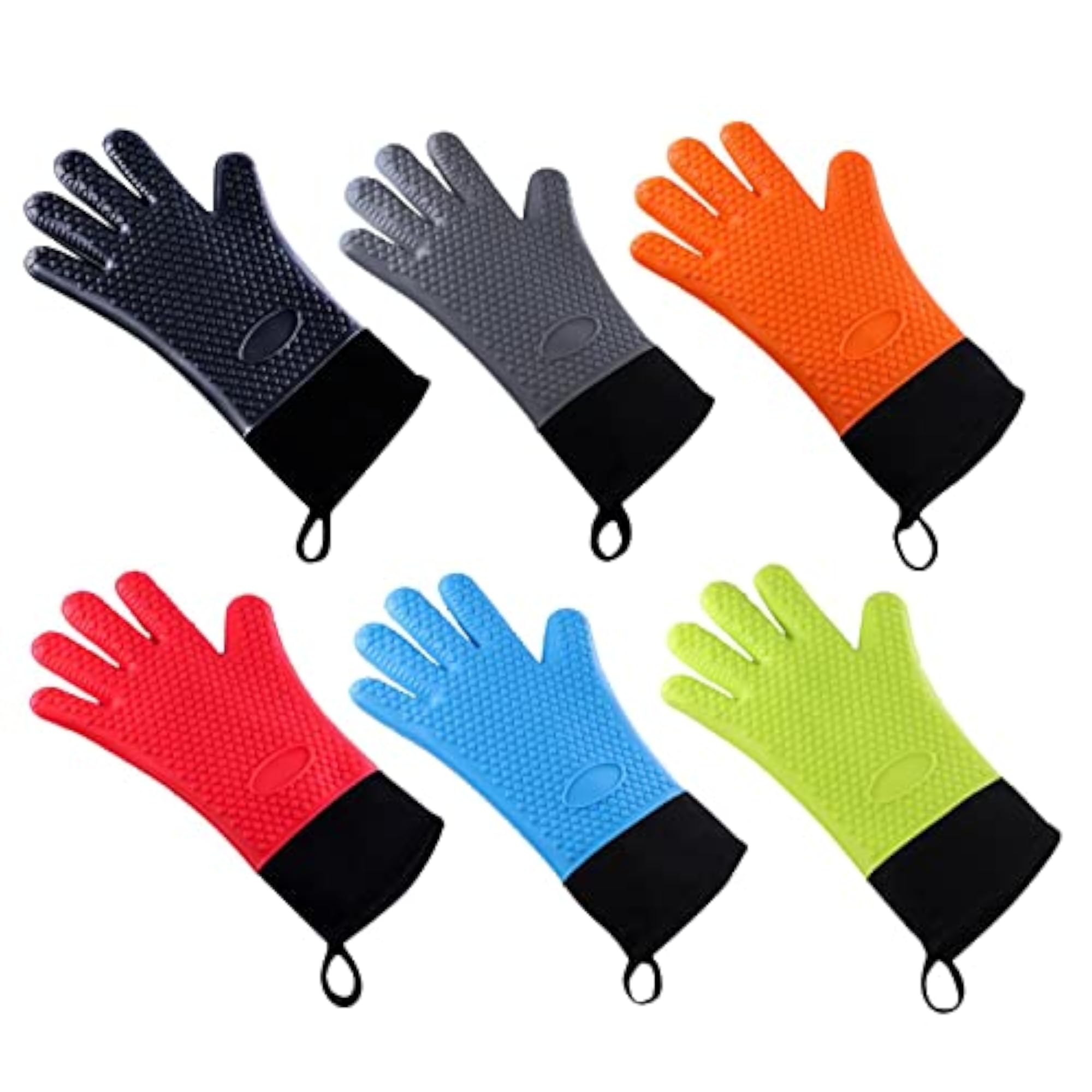 Premium Insulated Oven Gloves for Cooking, Black