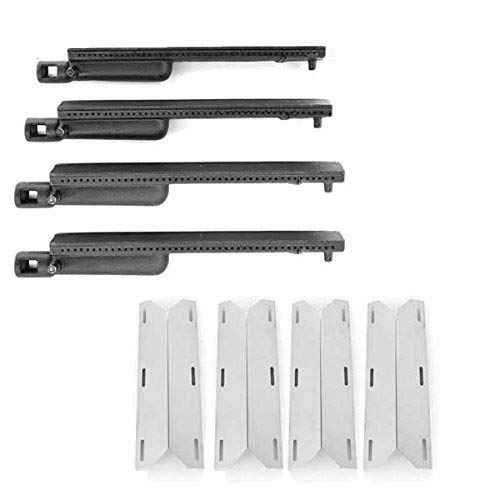 Repair Kit for Costco Kirkland SKU681955, Nexgrill 681955, 720-0026, 720-0145, Sterling Forge Chateau 3304, Estate 2704 Gas Barbecue Includes 4 Cast-Iron Burners and 4 Stainless Heat Plates
