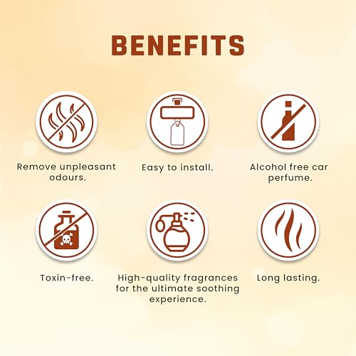 Image of Active Fresh and Musk Car Perfume - Alcohol-Free, Long-Lasting Car Fragrance, Removes Odours, Toxin-Free & Easy to Use Hanging Card, No-Gas Car Perfume with 200+ Sprays, Lasts up to 90 days (30mlx2)