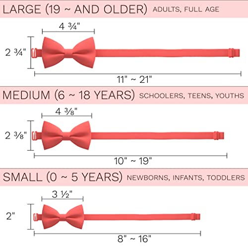 Image of Bow Tie House Mens Bowties Pre-tied Shape Clip on Bowtie Solid Men Formal Wear for kids, baby boys, toddler any age bow ties