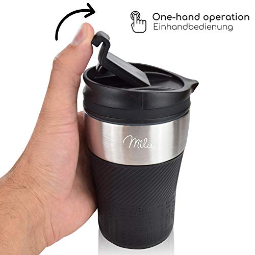 Milu Termo Taza 210ml - Vaso Termico de Viaje - Café para Llevar - Taza de Viaje - Taza de acero inoxidable para beber… - Imagen 5