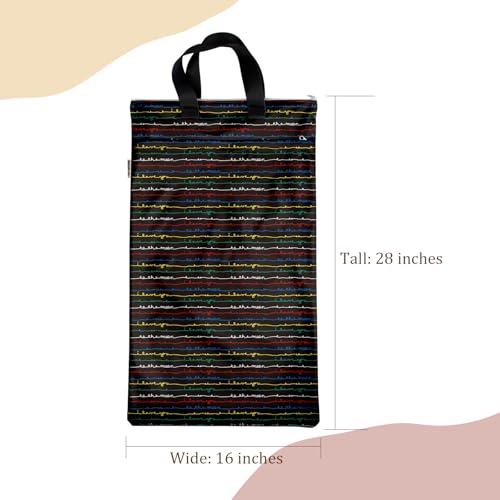Image of Mama Koala Reusable Hanging Wet Dry Bags for Baby Items, Cloth Diapers, Swimsuits, Travel, Gym Clothes, Beach, Pump Parts, Toiletries, Two Zippered Pockets, 2 Pack (W006L)