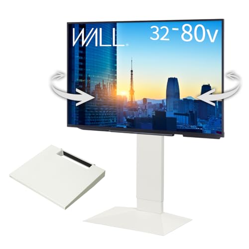 EQUALS イコールズ テレビ台 壁寄せテレビスタンド WALL V3 SW【SWING】ロータイプ ＋棚板レギュラーサイズセット サテンホワイト