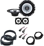 Kit 4 Casse ALPINE SXE-1725S + SXE-1025S per Fiat Bravo dal 2007 in poi con 2 Supporti Anteriori, 2 Supporti Posteriori e 4 Connettori